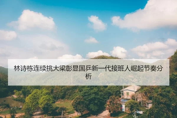 林诗栋连续挑大梁彰显国乒新一代接班人崛起节奏分析